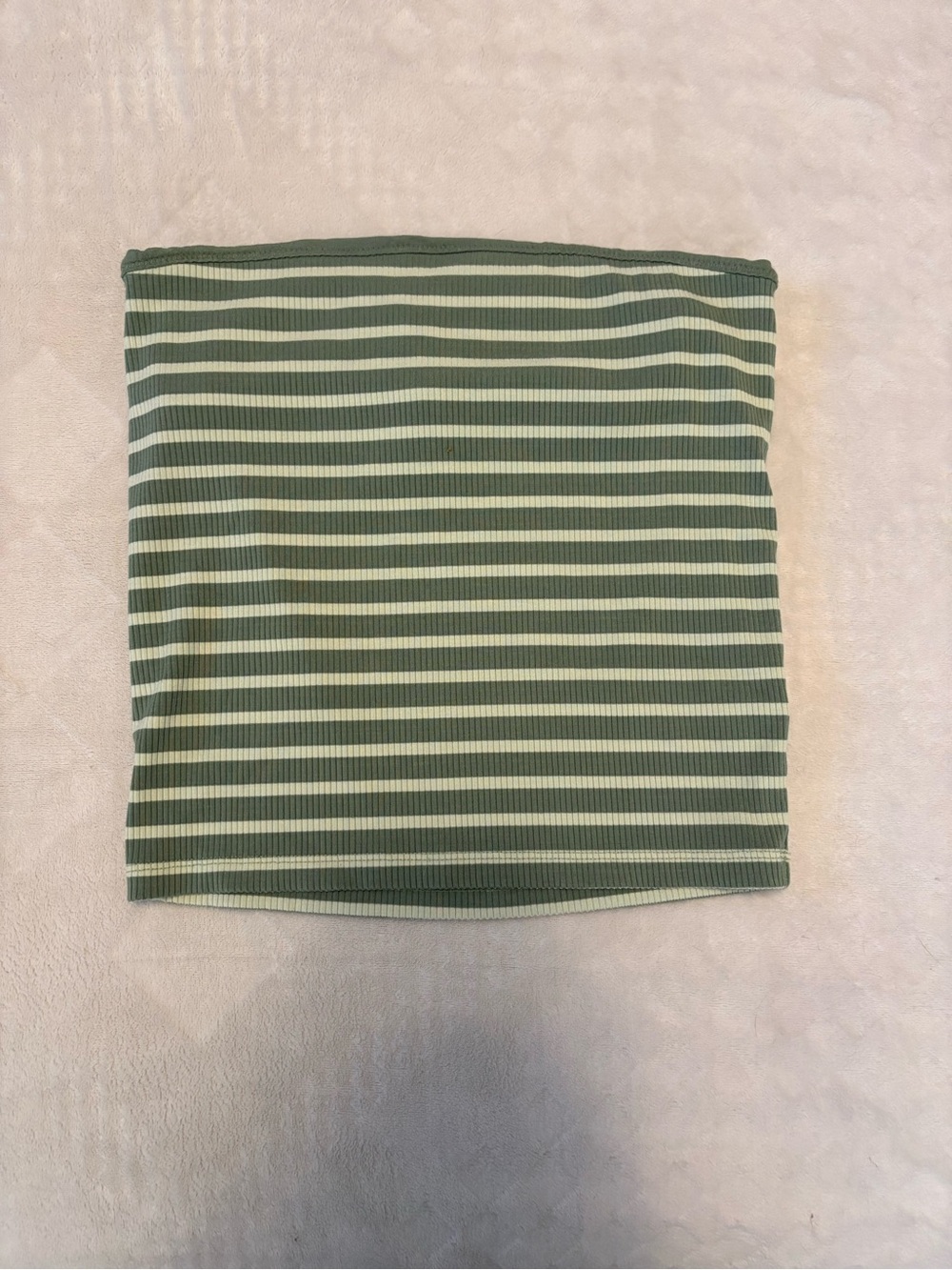 aerie Sage and Cream Striped Tube Top